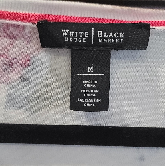 White House Black Market Floral Cardigan & Skirt 2 Piece Set - Picture 4 of 7